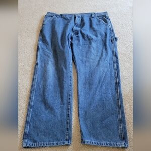 Wrangler Jeans Mens Blue Denim Carpenter Pants Straight Painter 42 X 30 used